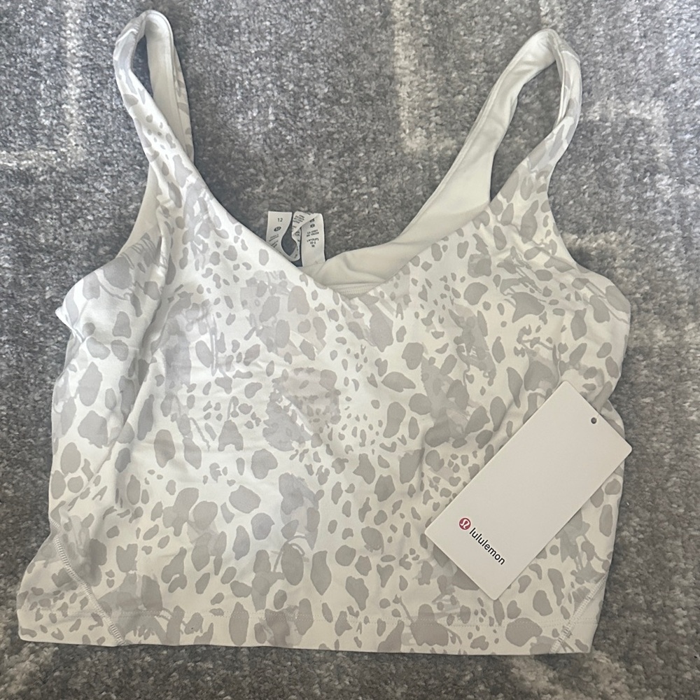 lululemon athletica Gray Patterned Tank Top